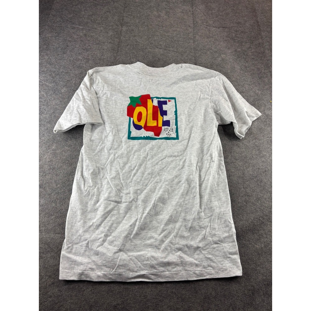 Vintage 1991 Cafe Ole Fun Run T-Shirt Oneita Power-T Single Stitch Made in USA L